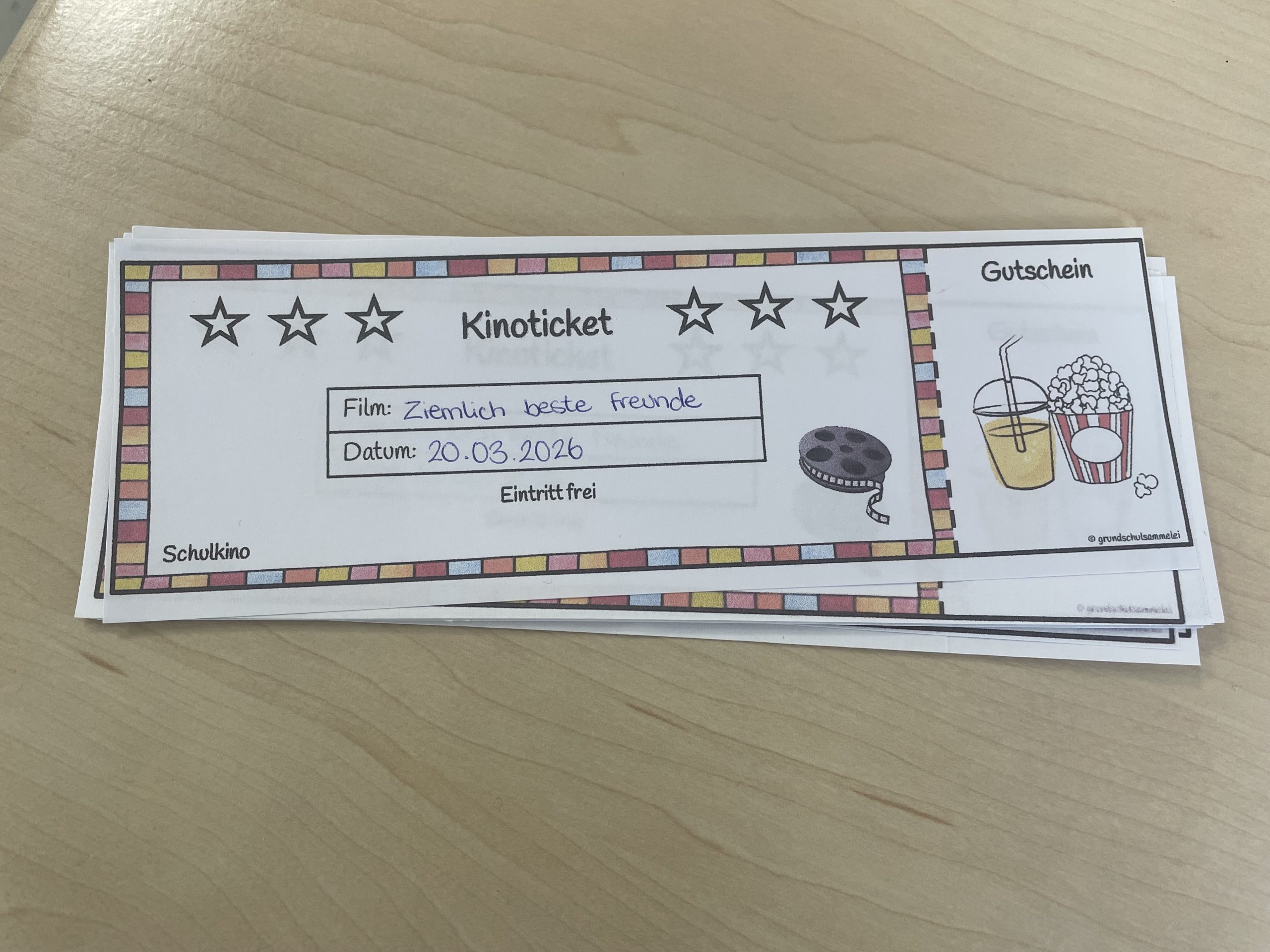 Schulkino-Tickets